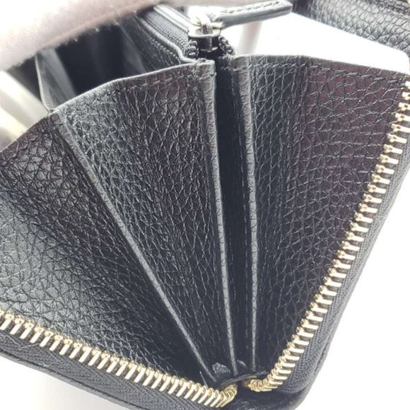 Authentic Gucci GG Black Zippy Wallet New - Picture 11 of 16